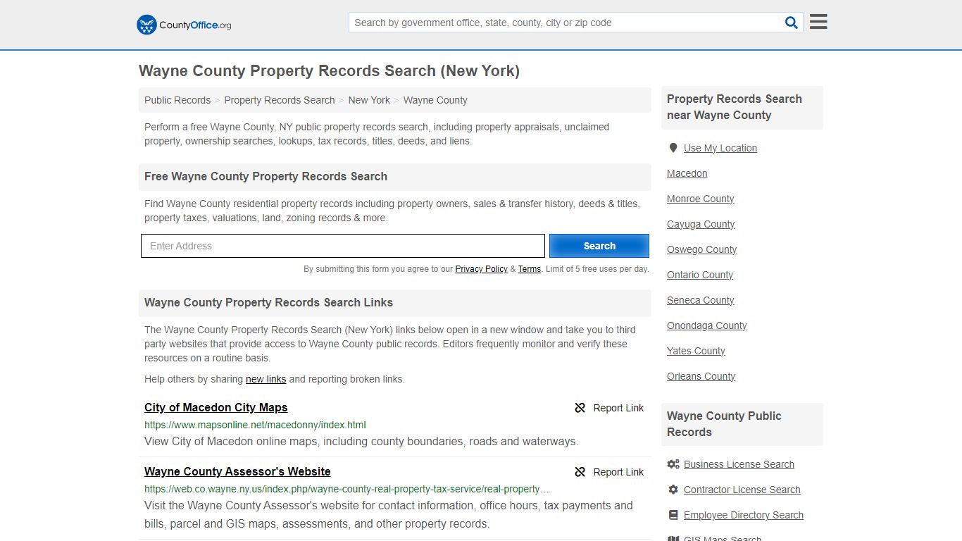 Wayne County Property Records Search (New York) - County Office